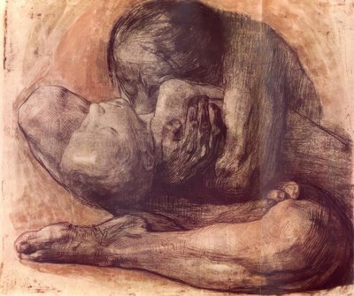 Donna con bambino morto da Käthe Kollwitz